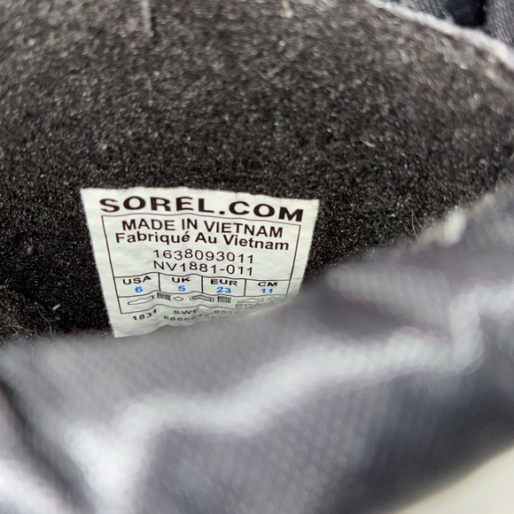 Black Sorel Snow Boots Toddler SZ 6 - Picture 6 of 8